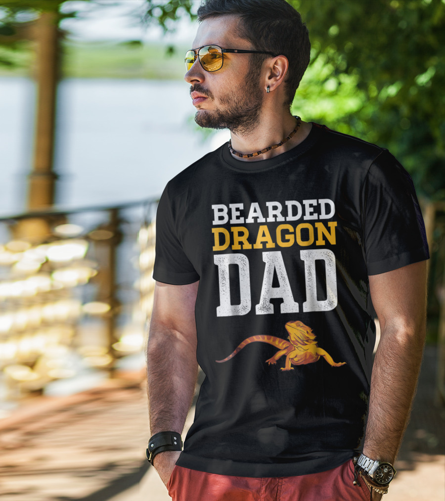 Bearded Dragon Dad Bearded Dragon Reptile Companion T-Shirt
