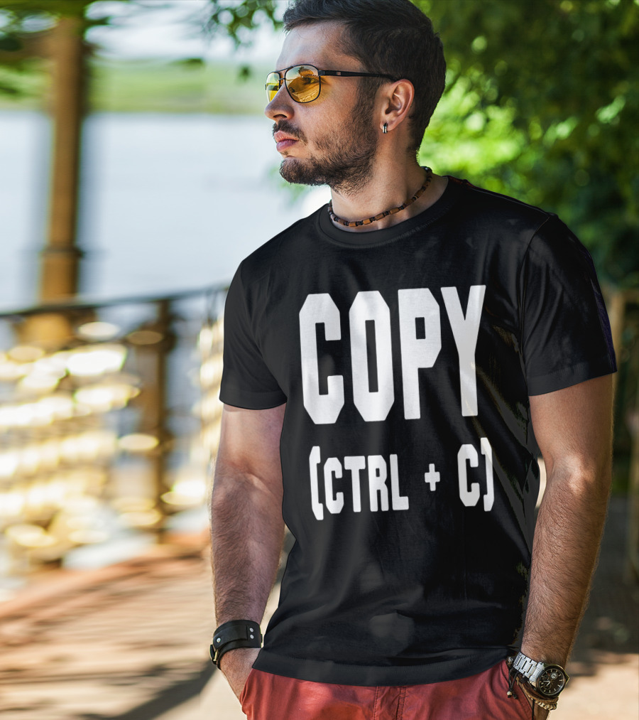 Best Funny Birthday Dad Papa From Sons Copy Ctrl + C 76 T-Shirt