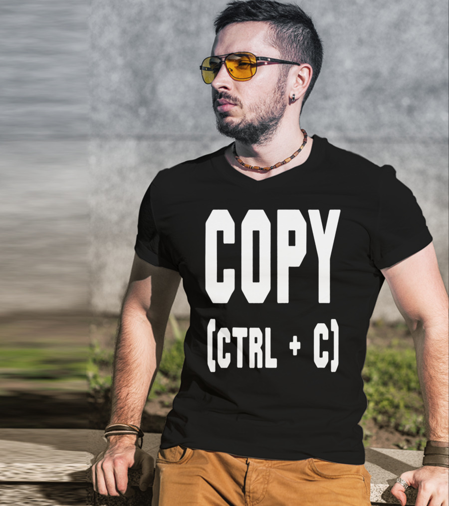Best Funny Birthday Dad Papa From Sons Copy Ctrl + C 76 T-Shirt