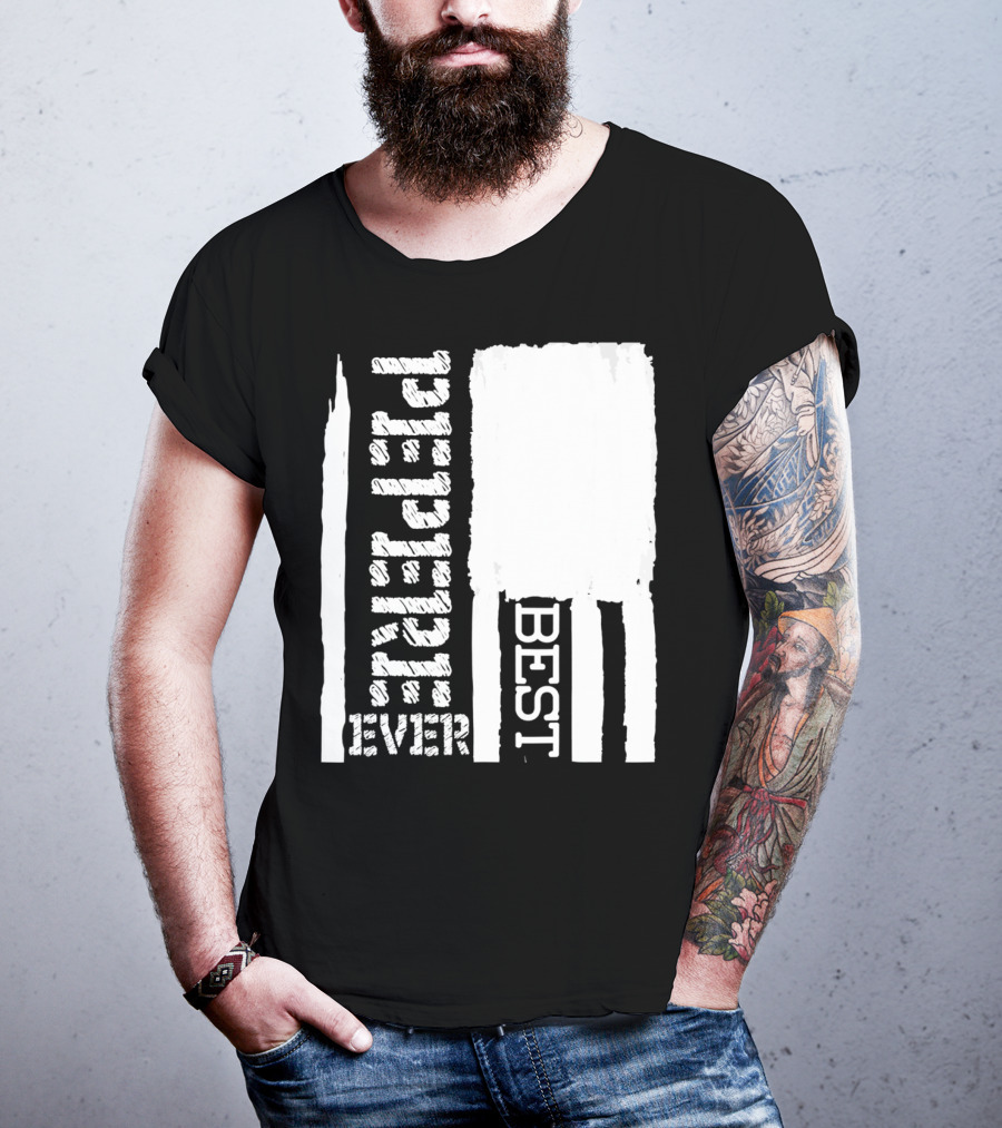 Best Pepere Ever Distressed Flag T-Shirt