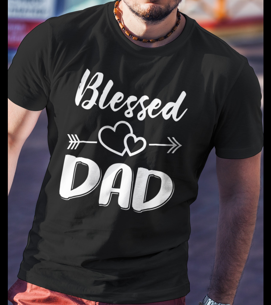 Blessed Dad Heart Arrow T-Shirt