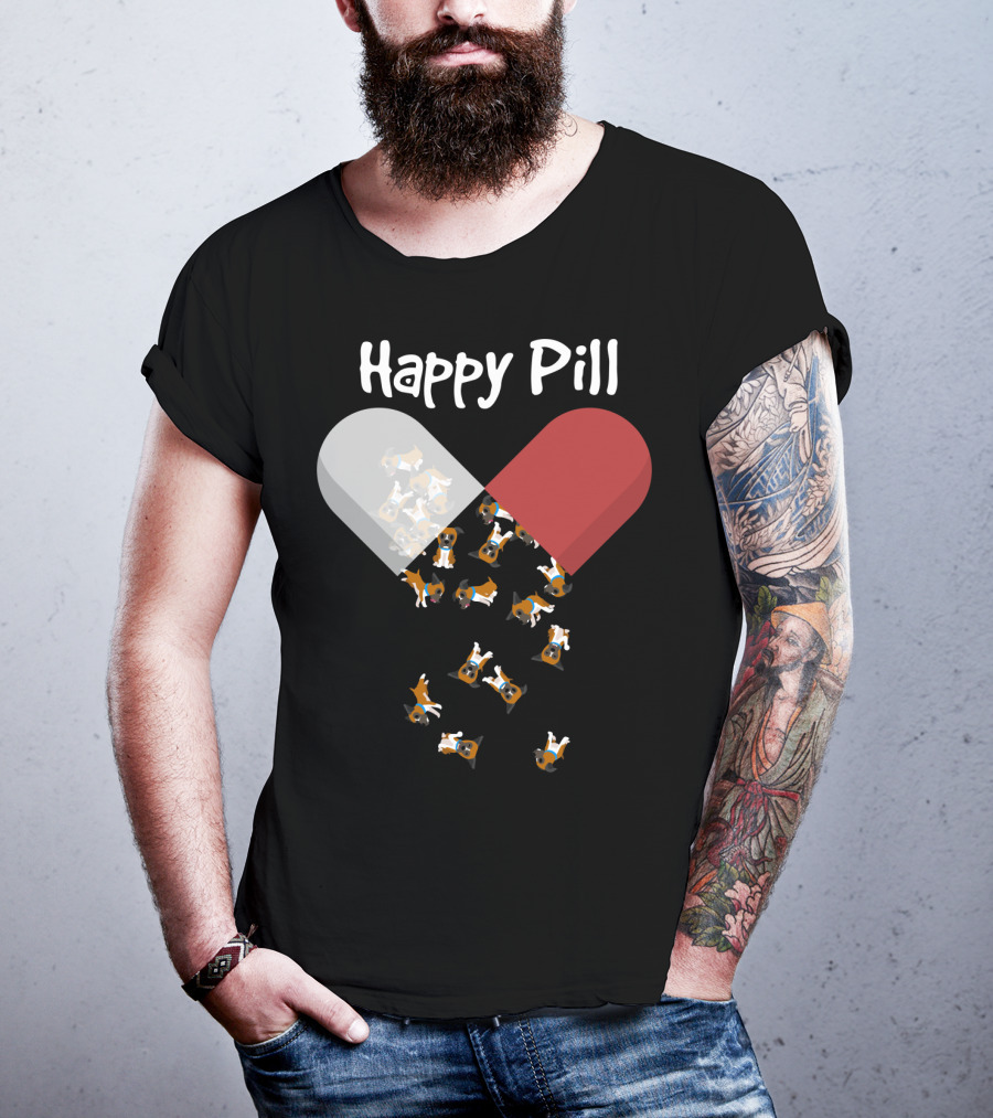 Happy Pill Boxer Dog Cute53 T-Shirt
