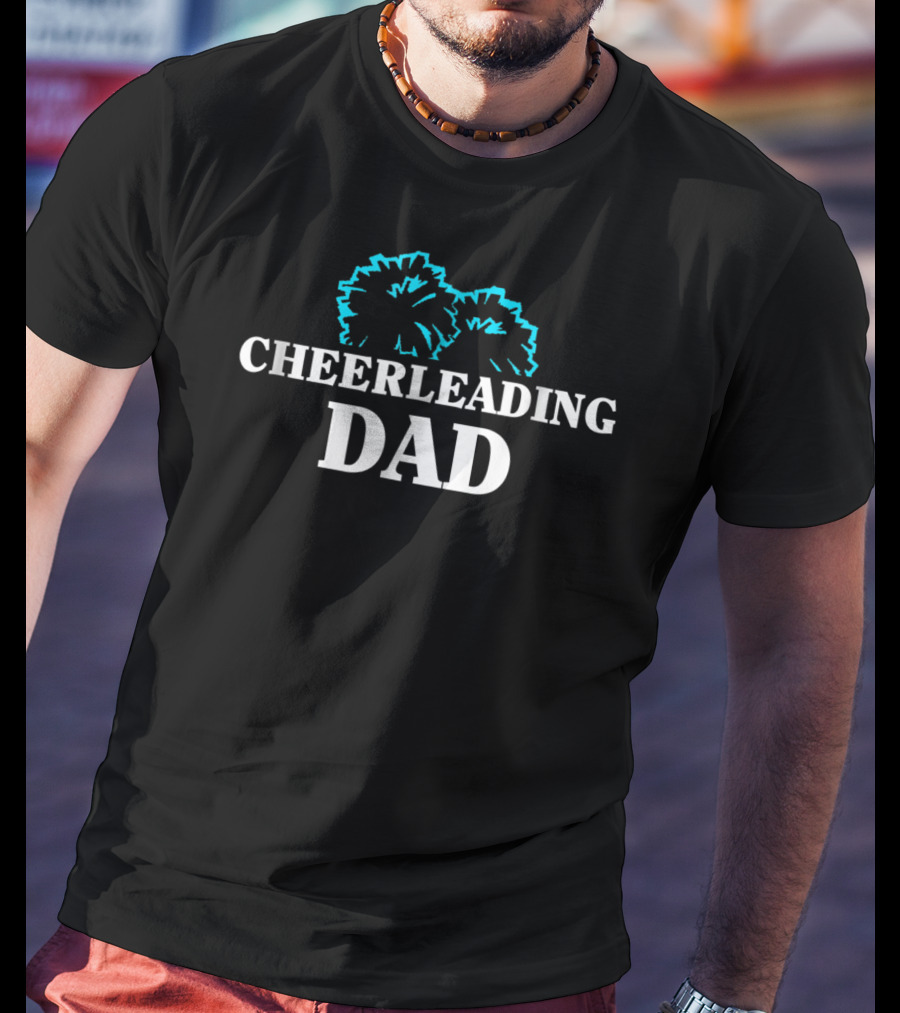 Cheerleading Dad Pom Pom Enthusiast T-Shirt