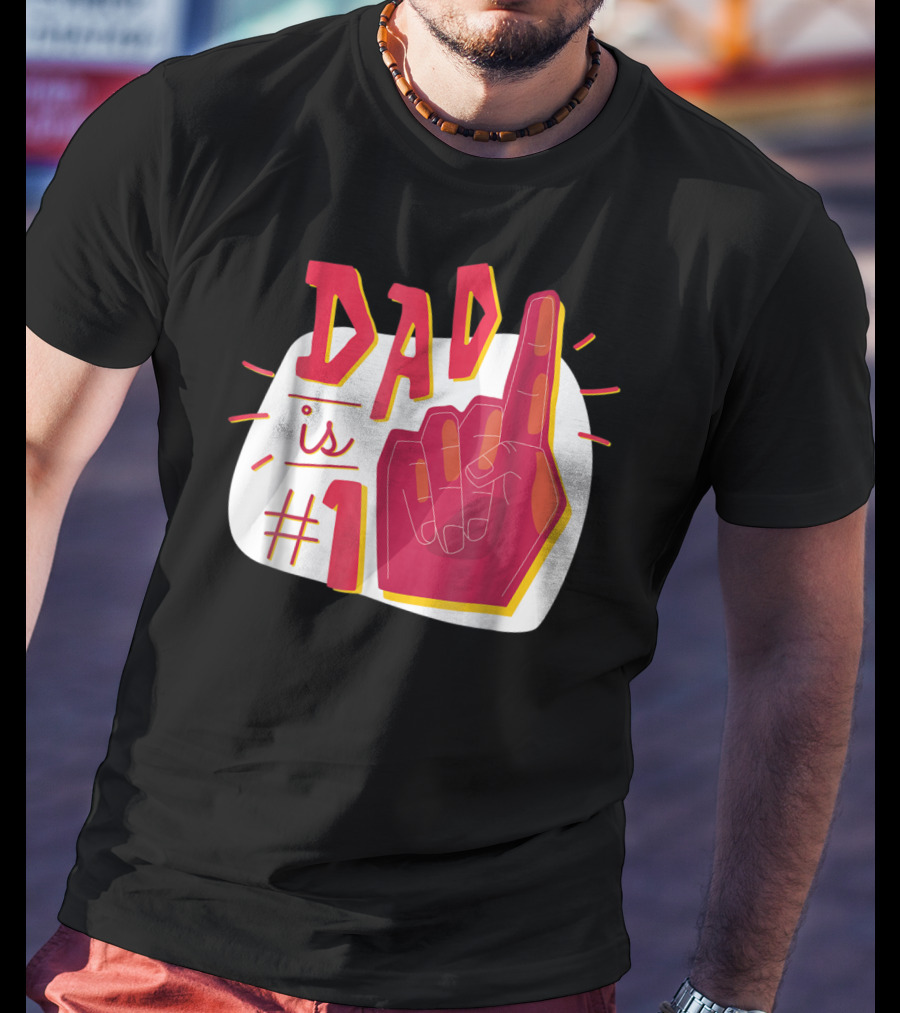 Dad Is #1 Finger Point Gesture T-Shirt