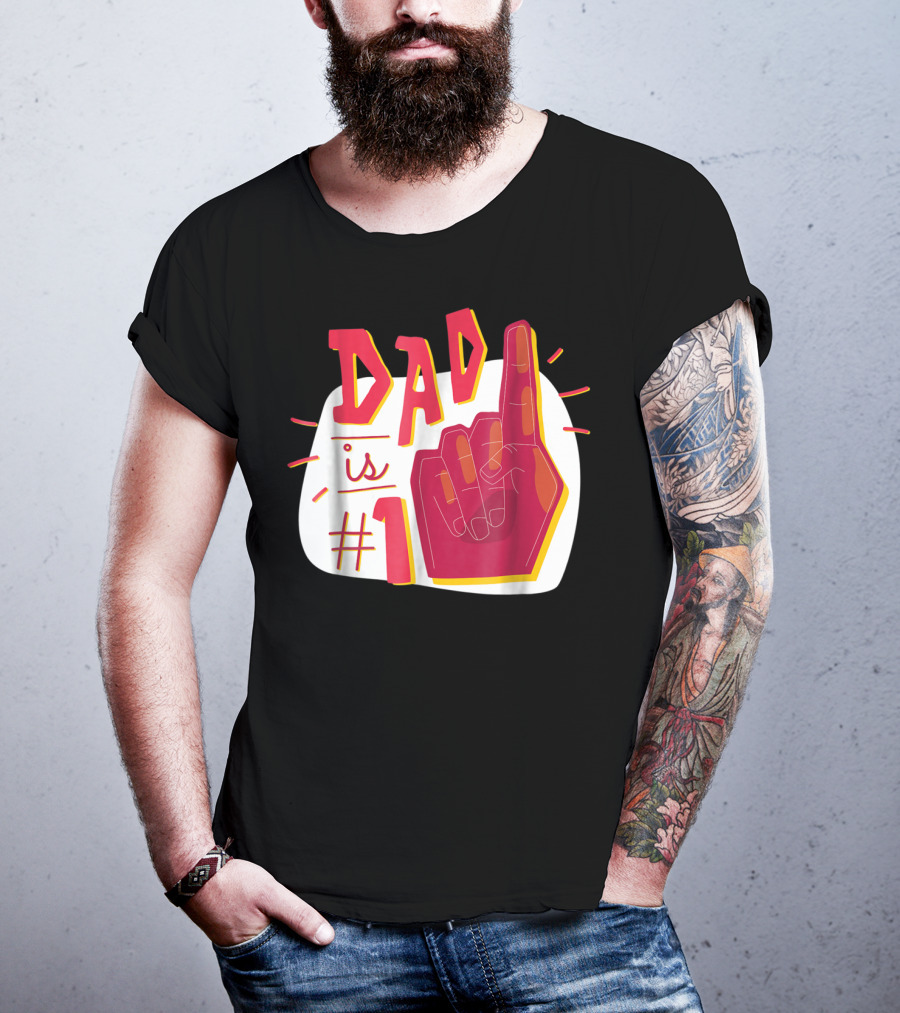 Dad Is #1 Finger Point Gesture T-Shirt