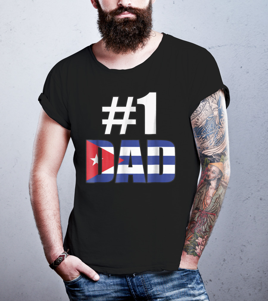 1 Dad Cuba Flag T-Shirt