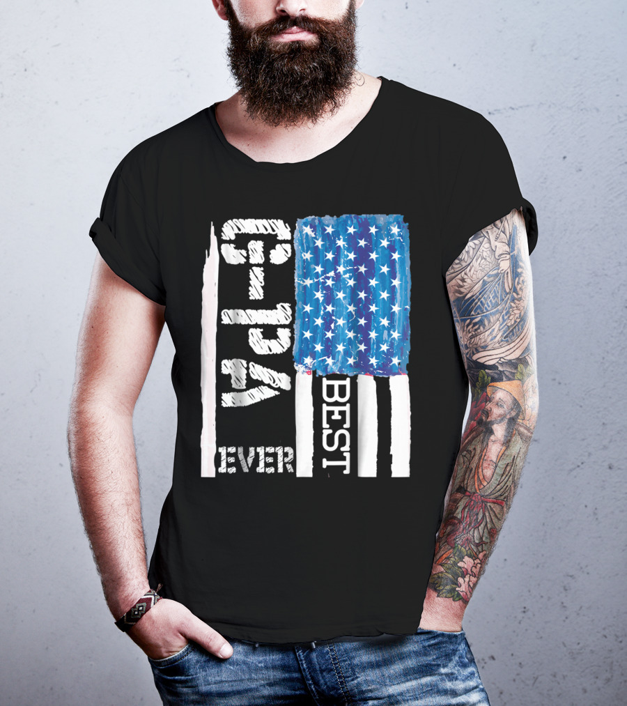 Best GPa Ever Distressed American Flag Best T-Shirt