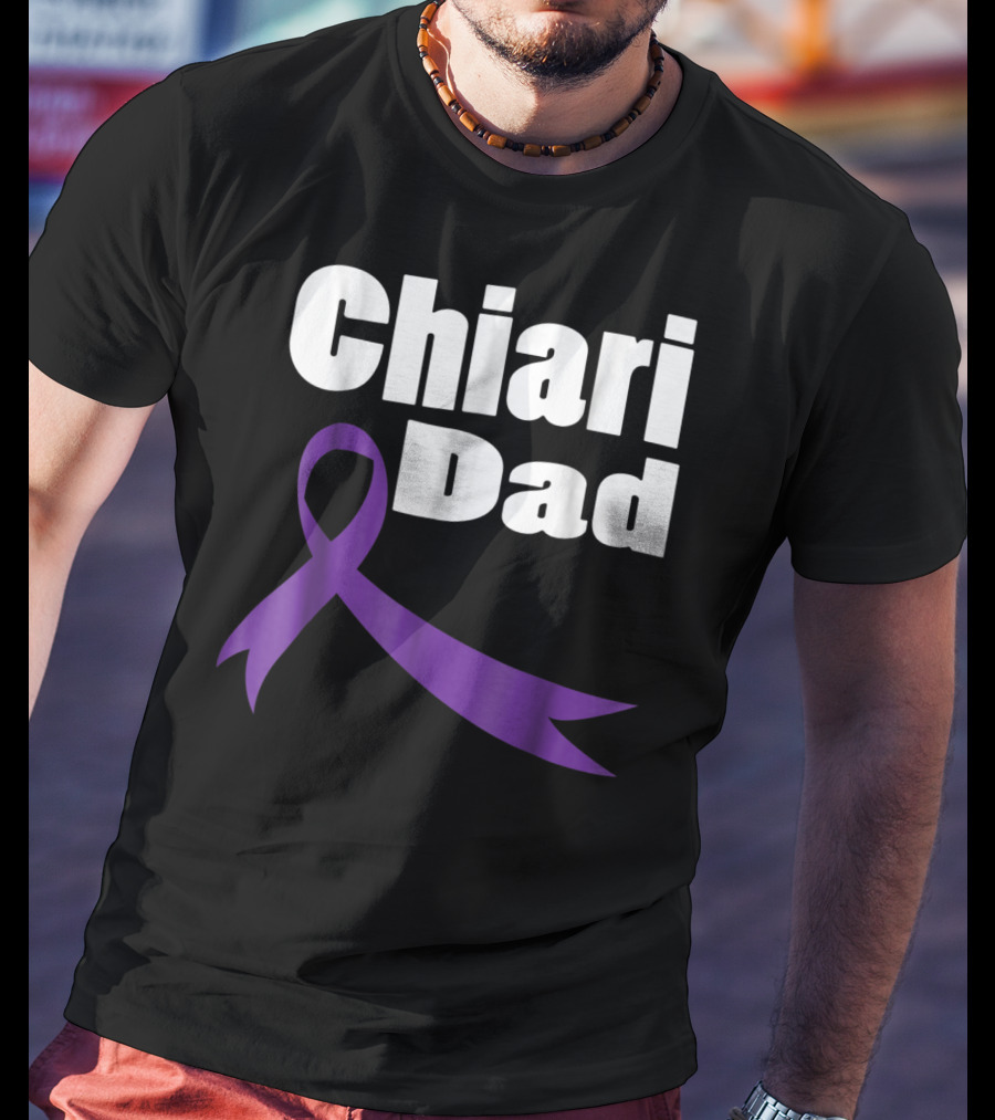Chiari Malformation Dad Awareness Purple T-Shirt