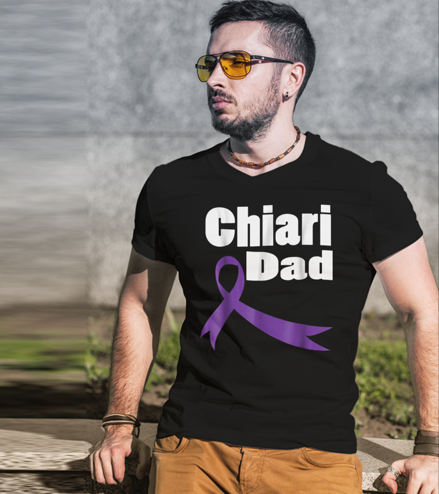 Chiari Malformation Dad Awareness Purple T-Shirt