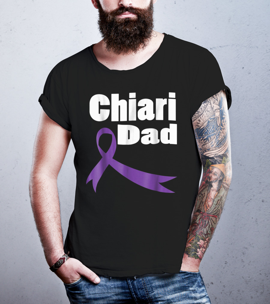 Chiari Malformation Dad Awareness Purple T-Shirt