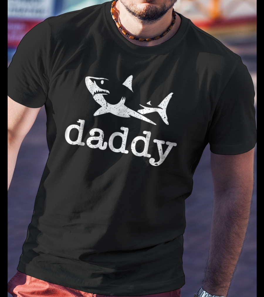 Daddy Shark Dad Matching Family Daddy Shark S37 T-Shirt