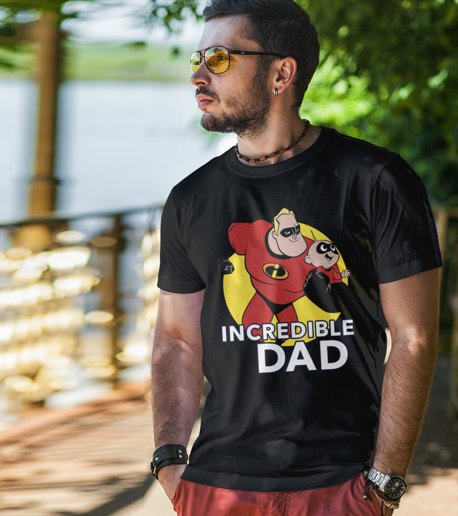 Disney Pixar Incredibles 2 Incredible Dad Jack Jack And Dad T-Shirt