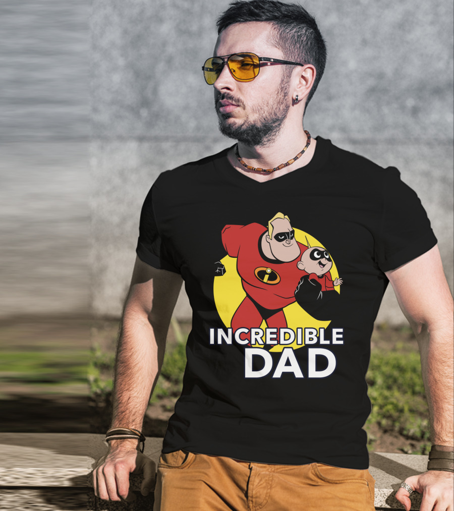 Disney Pixar Incredibles 2 Incredible Dad Jack Jack And Dad T-Shirt