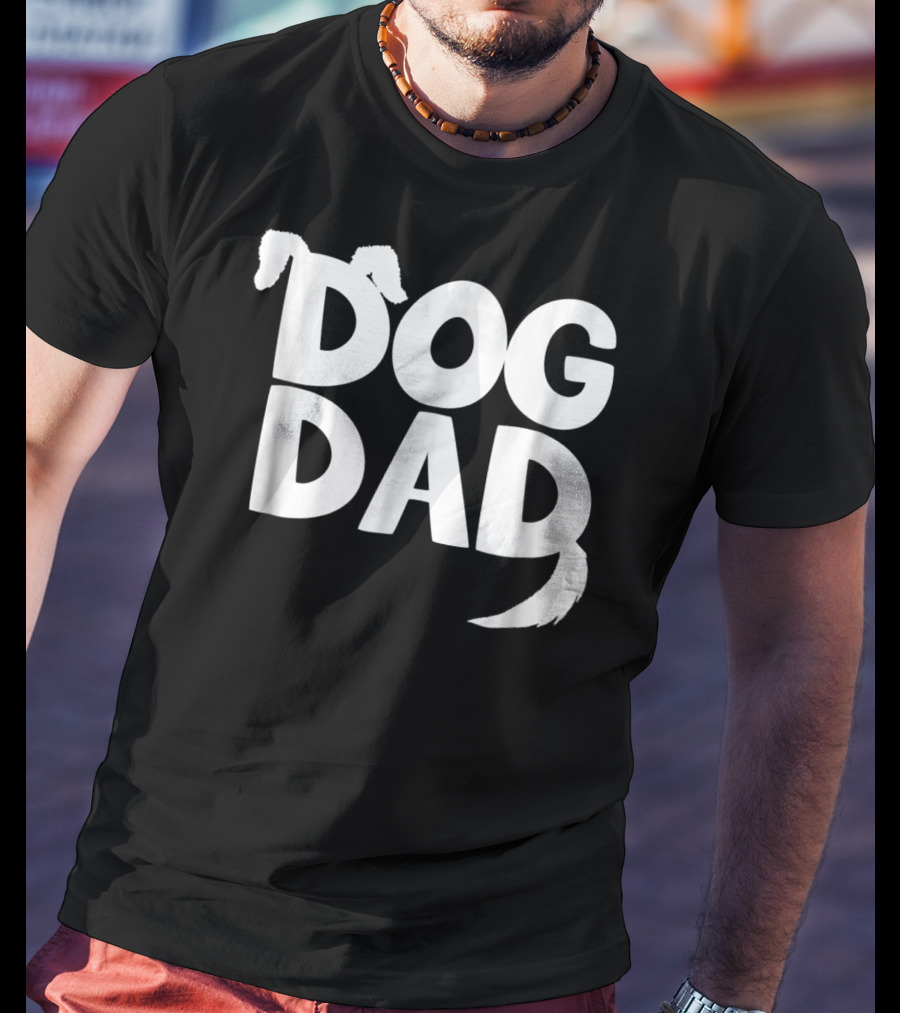 Dog Dad Fun Dog Ears Tail T-Shirt