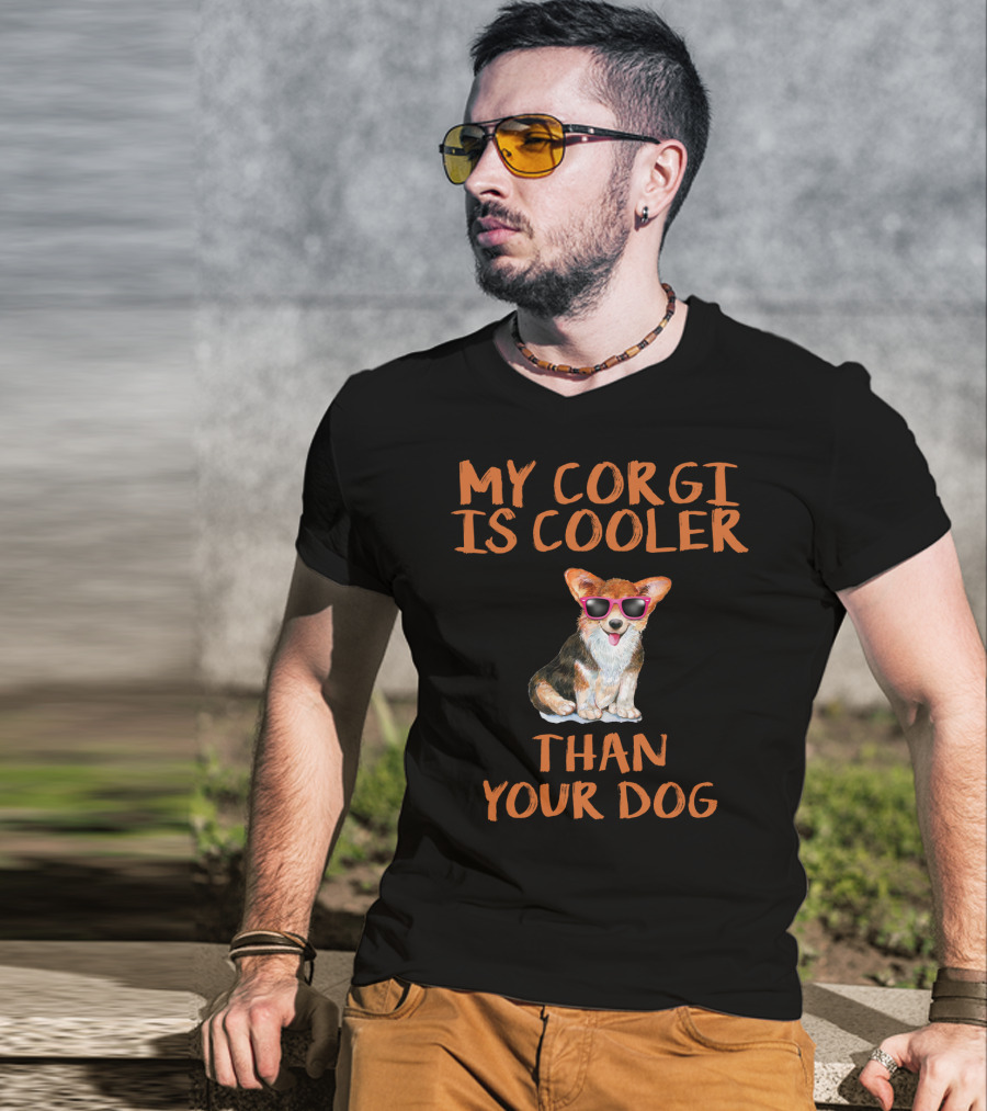 My Corgi Is Cooler Than Your Dog Sunglasses T-Shirt