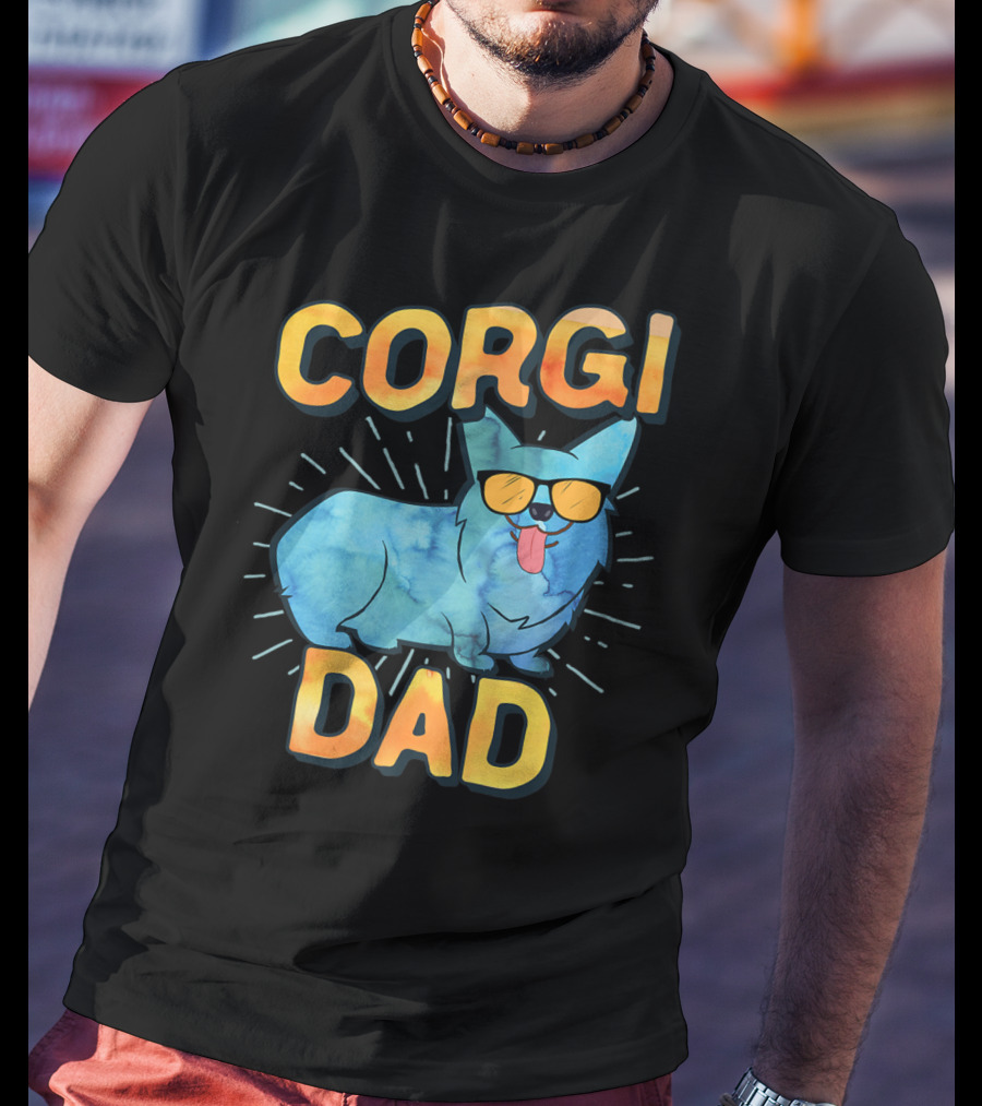 Corgi Dad Men Pembroke Welsh Corgi Sunglasses 85 T-Shirt