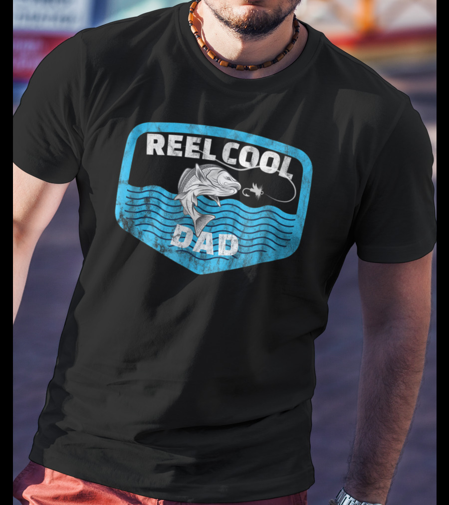 Reel Cool Dad Fathers Day Fishing Fish80 T-Shirt