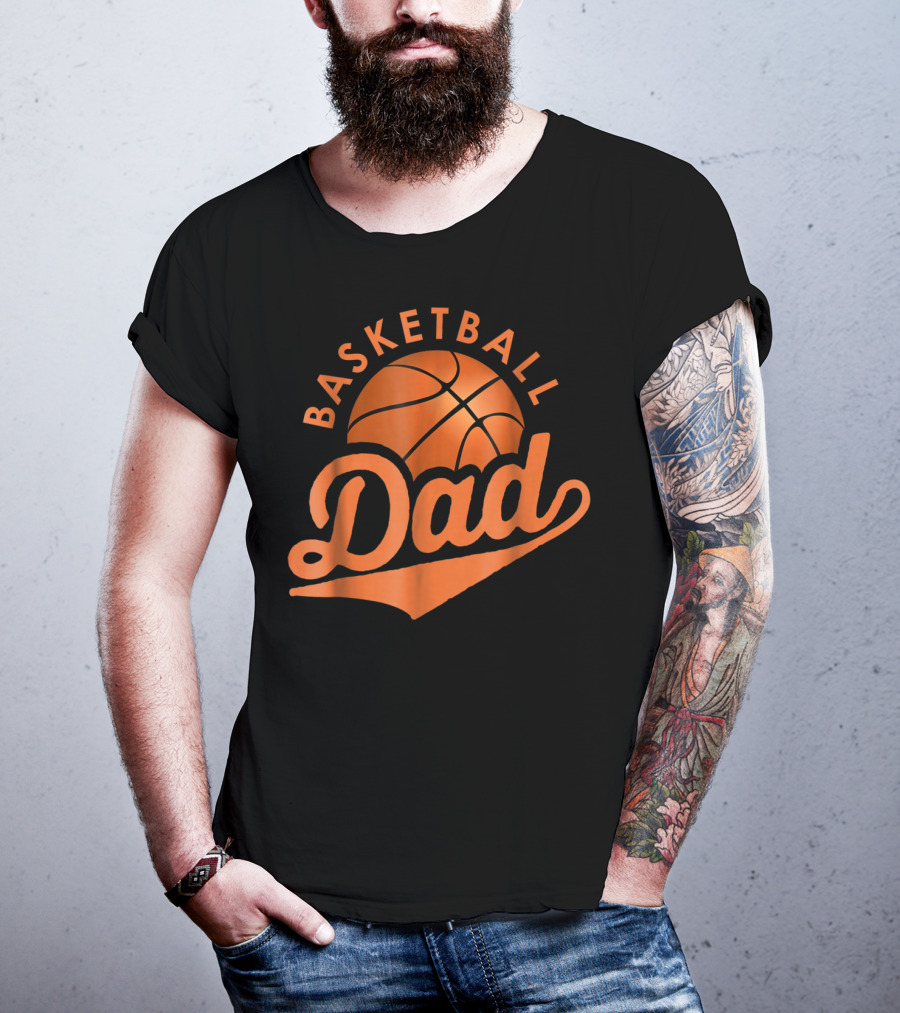 Basketball Dad Funny Father Bball Men46 Sports T-Shirt