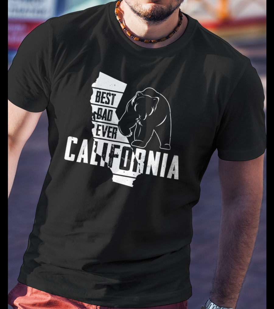 Best Dad Ever California Bear State Pride T-Shirt