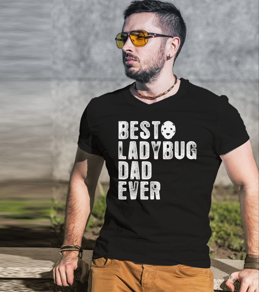 BEST LADYBUG DAD EVER Ladybug Mask Dad T-Shirt