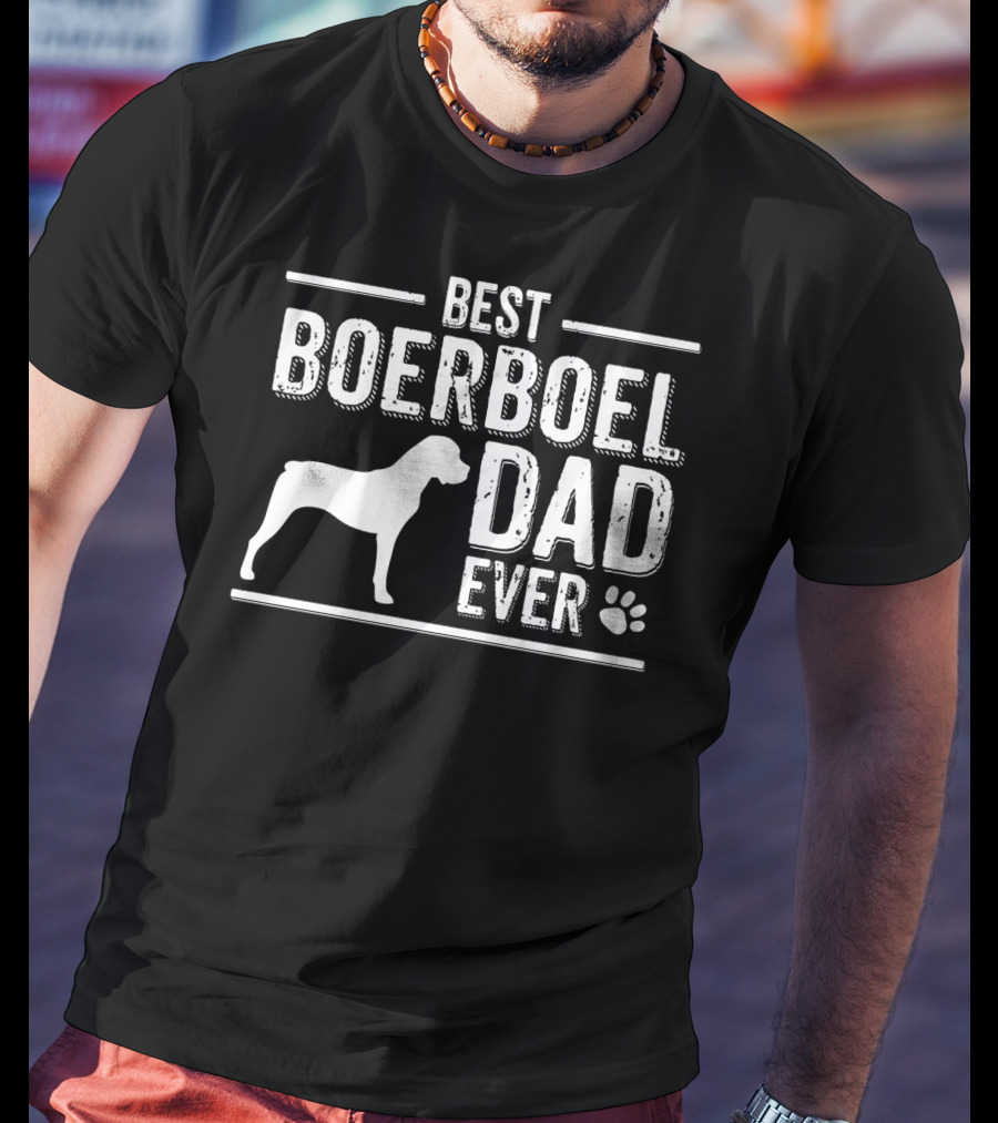 Best Boerboel Dad Ever Paw Prints T-Shirt