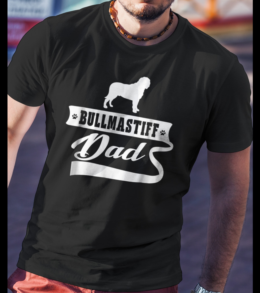 Bullmastiff Dad Dog Mens Animal Dogs T-Shirt