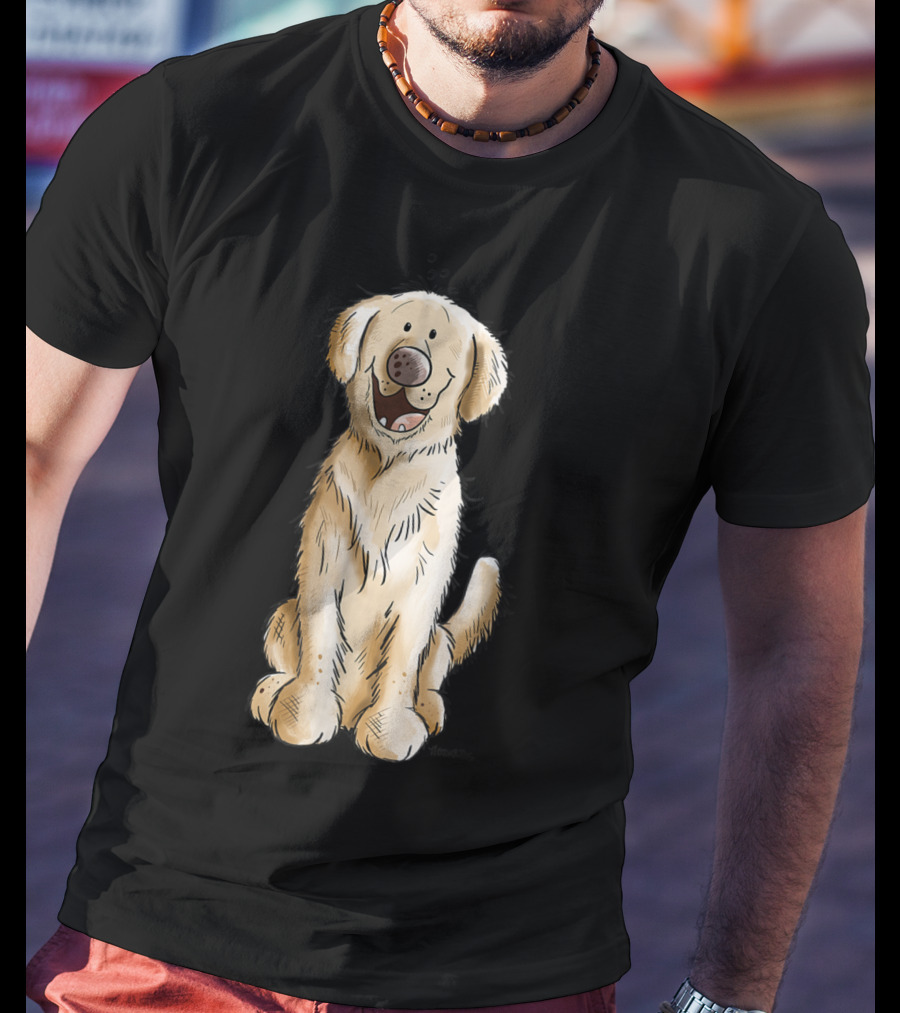 Golden Retriever I Dog Mom Dad Cool T-Shirt