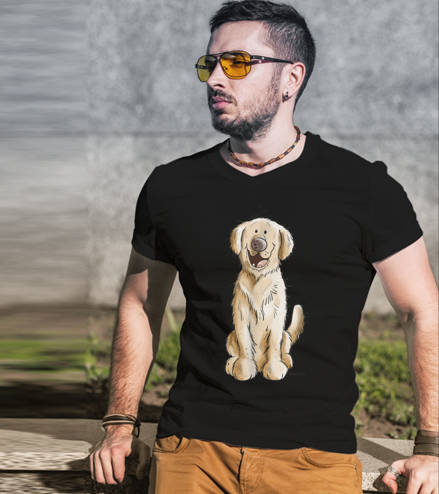 Golden Retriever I Dog Mom Dad Cool T-Shirt