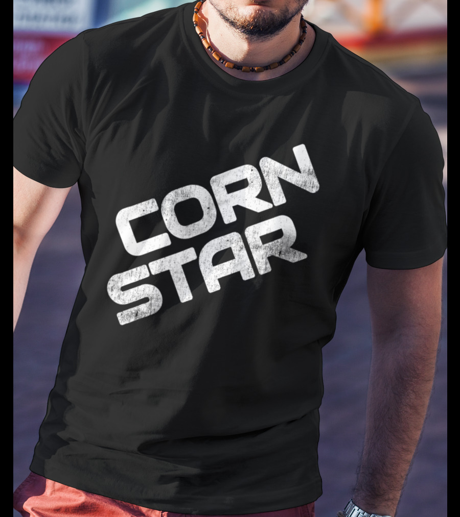 Corn Star Funny Dad Fathers Cornhole Bar Beer Toss Game T-Shirt