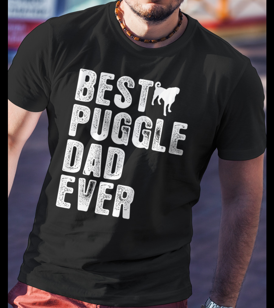 Best Puggle Dad Ever Pug T-Shirt