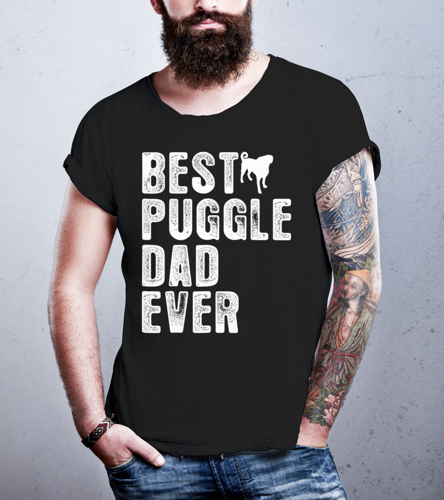 Best Puggle Dad Ever Pug T-Shirt