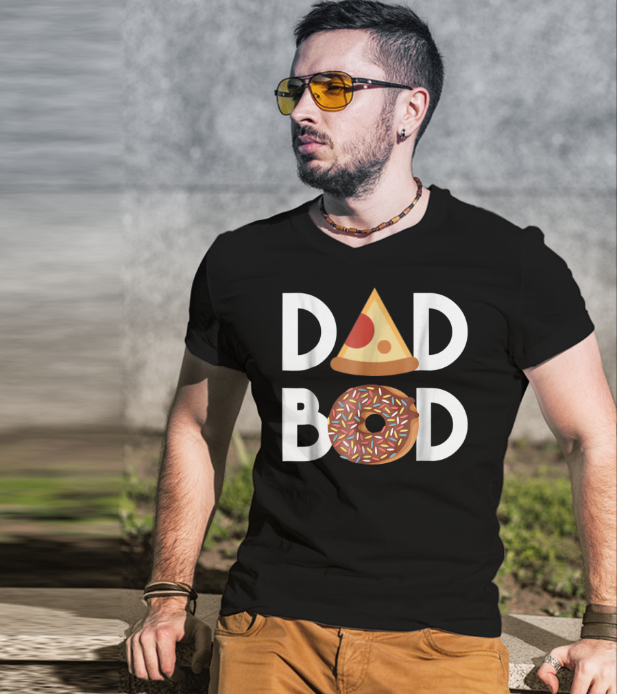DAD BOD Pizza Donut Lovers Fitness T-Shirt