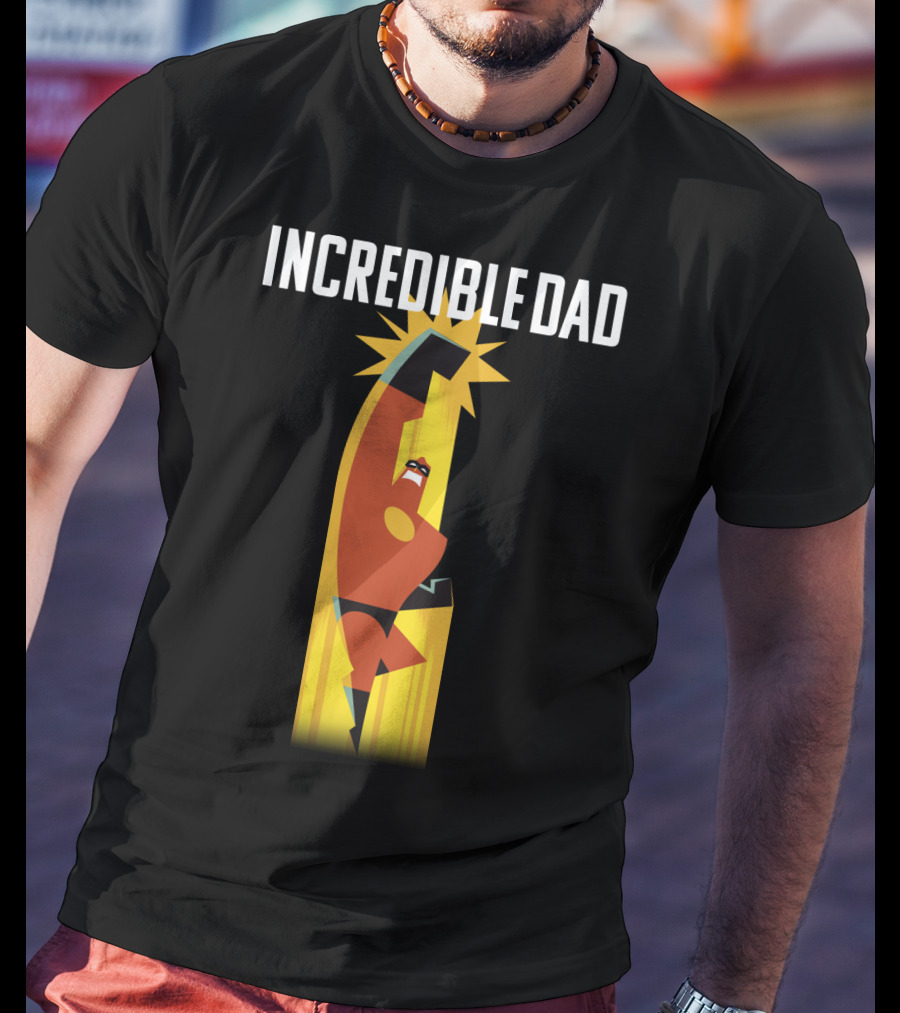 Incredible Dad Disney Pixar Incredibles 2 Dad Powers Superhero Action T-Shirt