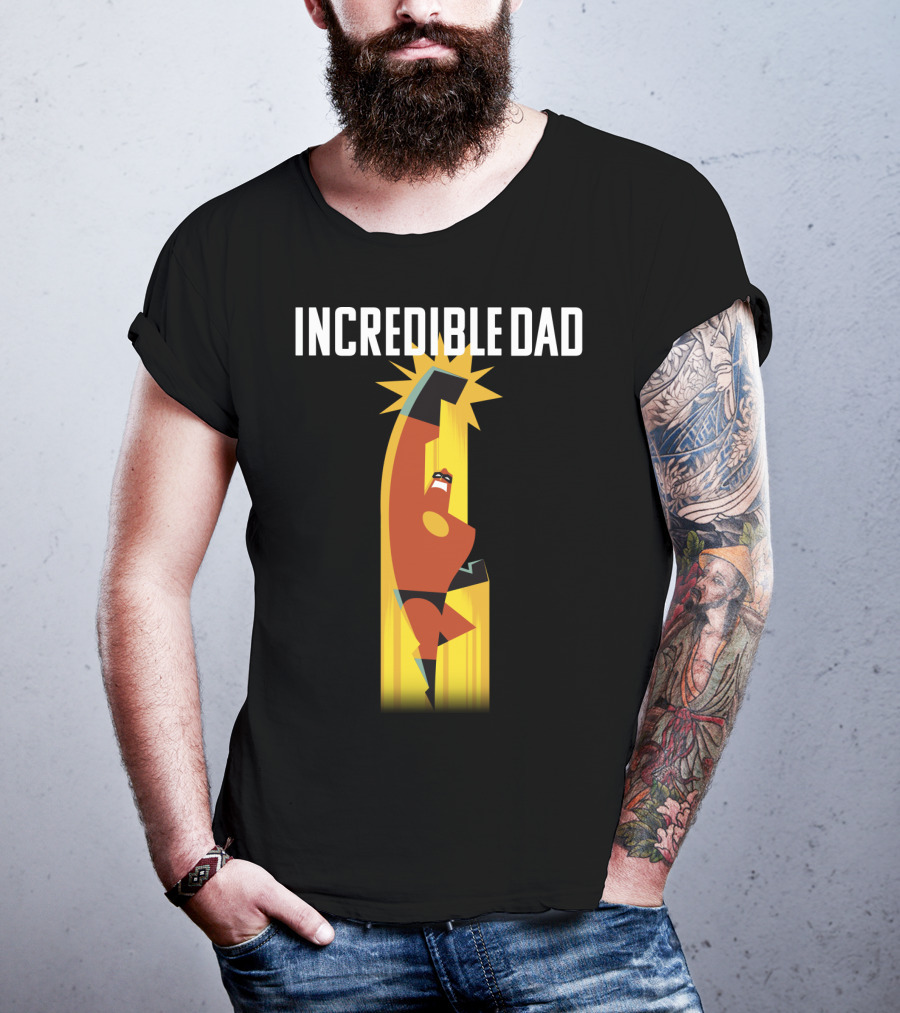 Incredible Dad Disney Pixar Incredibles 2 Dad Powers Superhero Action T-Shirt