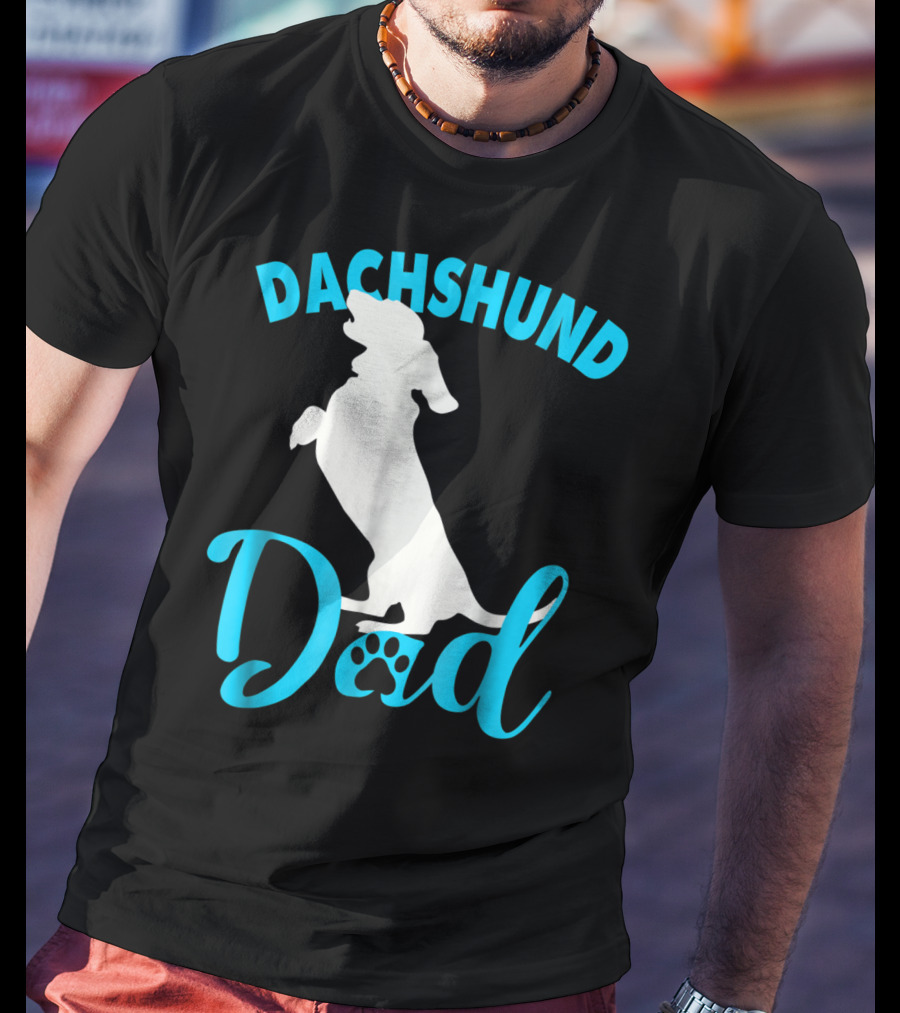 Dachshund Dad Paw Prints T-Shirt