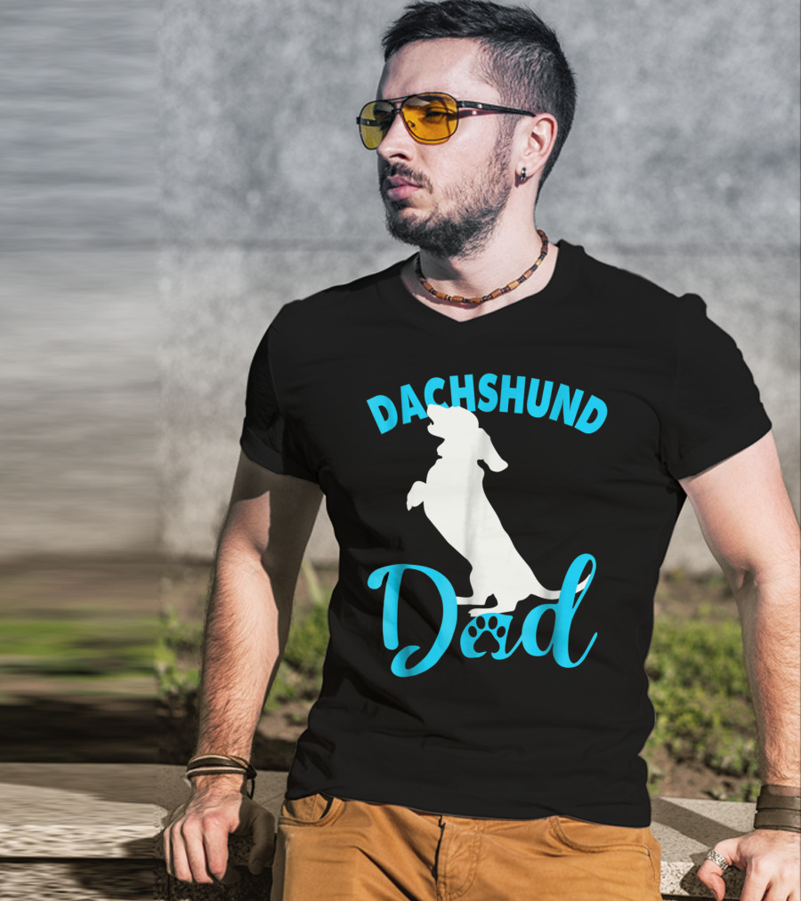 Dachshund Dad Paw Prints T-Shirt