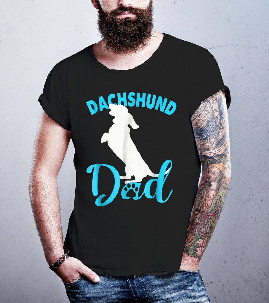 Dachshund Dad Paw Prints T-Shirt