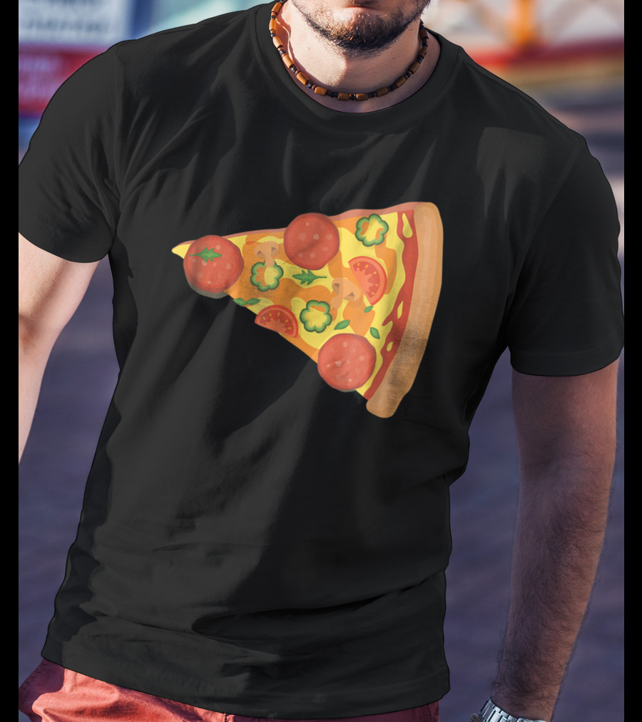 Dad Son Pizza Piece Funny Matching Family 73 Pepperoni Slice T-Shirt