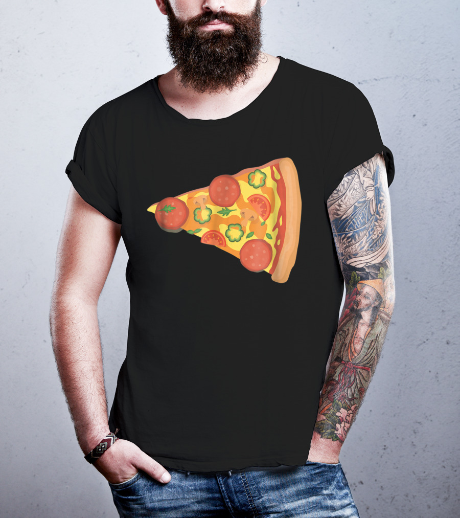 Dad Son Pizza Piece Funny Matching Family 73 Pepperoni Slice T-Shirt