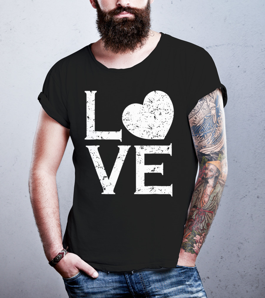 Love Heart Baseball Sports Vintage T-Shirt