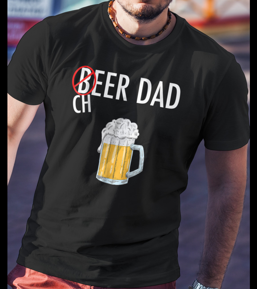 Cheer Dad Beer Cheerleader Father Family Funny T-Shirt