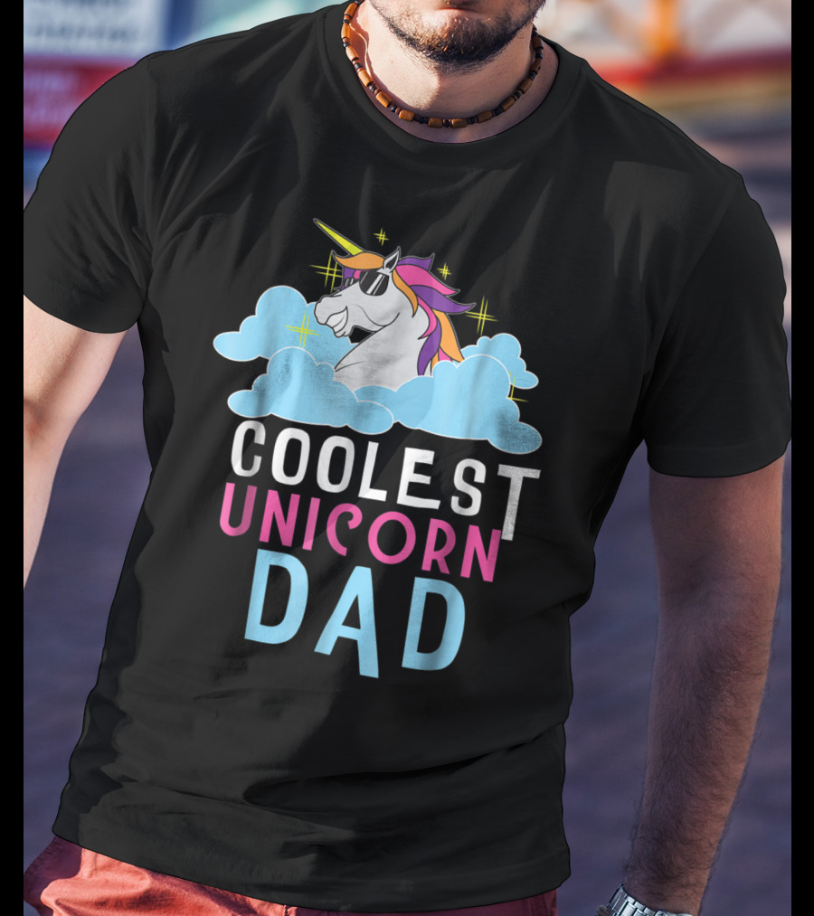Coolest Unicorn Dad Father Parent Magical T-Shirt
