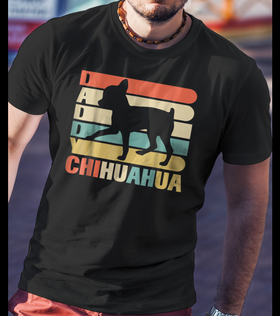 Daddy Chihuahua Vintage Love Dog80 Retro T-Shirt