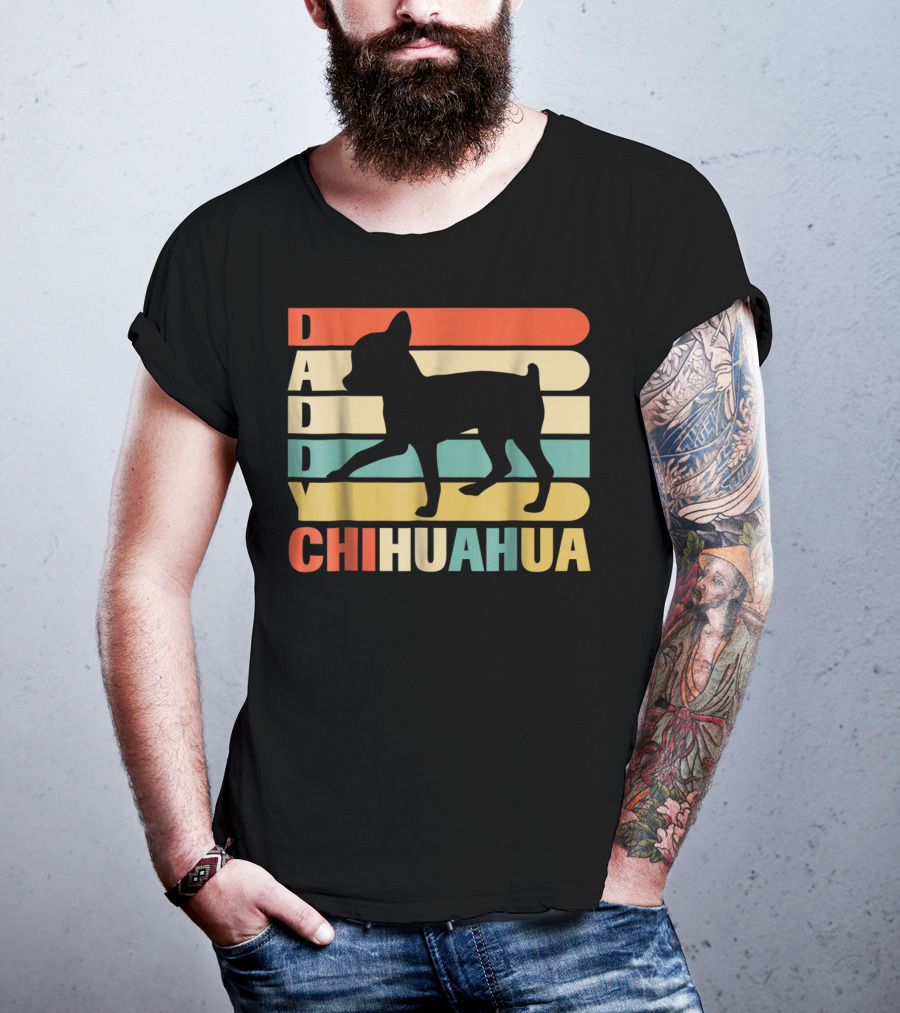 Daddy Chihuahua Vintage Love Dog80 Retro T-Shirt