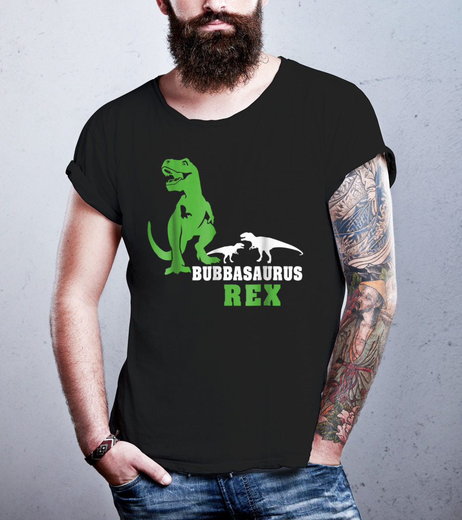 Bubbasaurus Rex Dinosaur Dad Men's T-Shirt