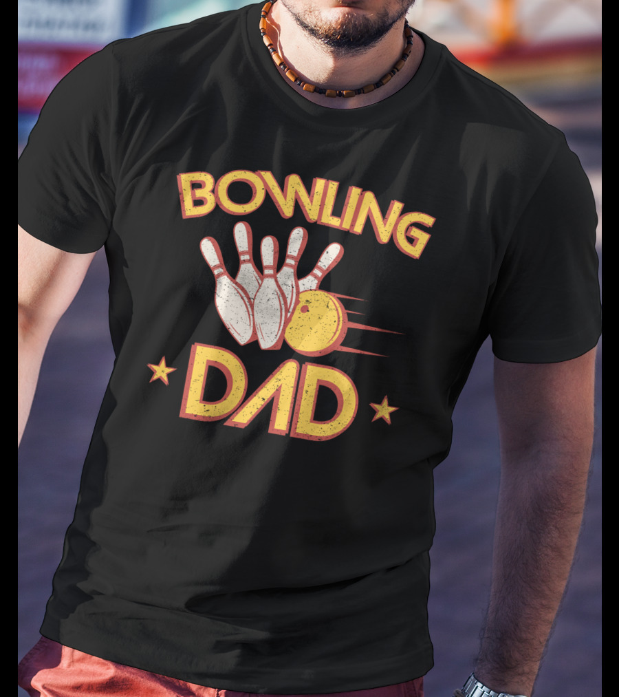 Bowling Dad Vintage Pins Ball86 T-Shirt