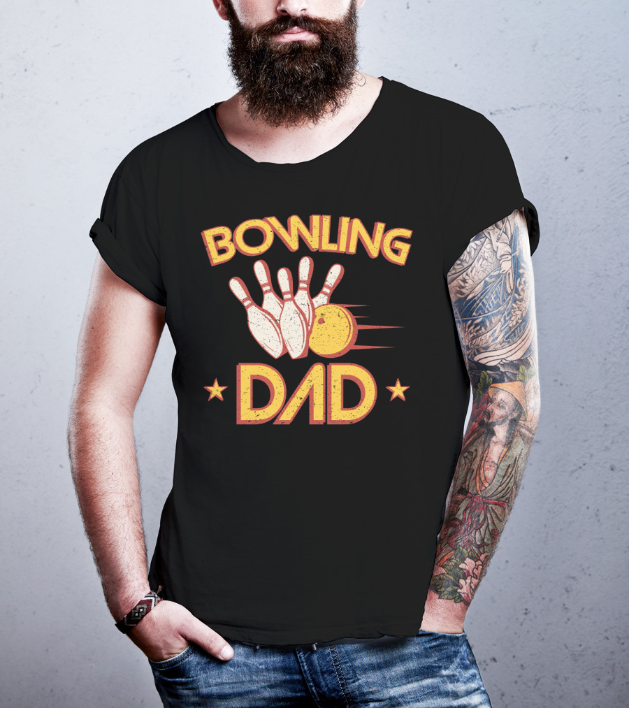 Bowling Dad Vintage Pins Ball86 T-Shirt