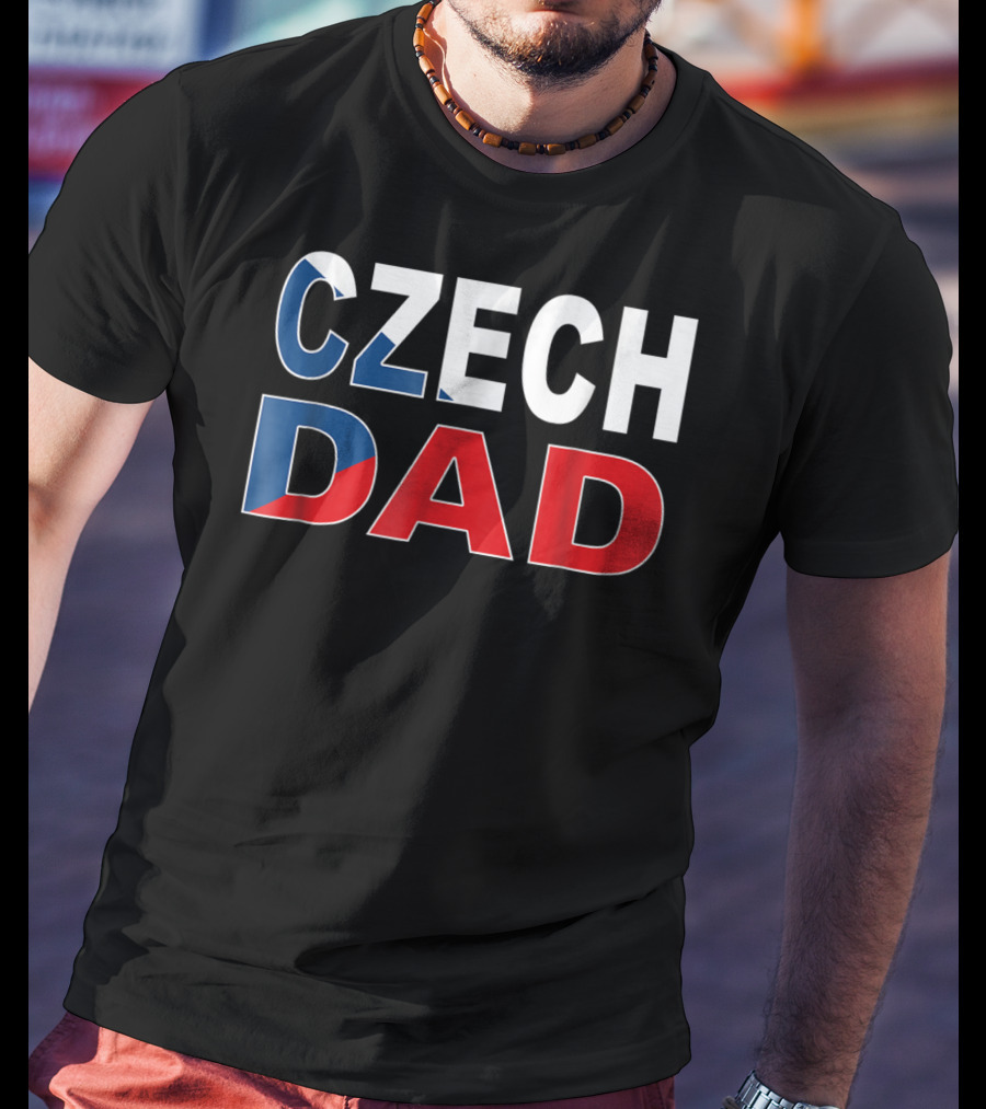 Czech Dad Czechoslovakian Flag Colors T-Shirt