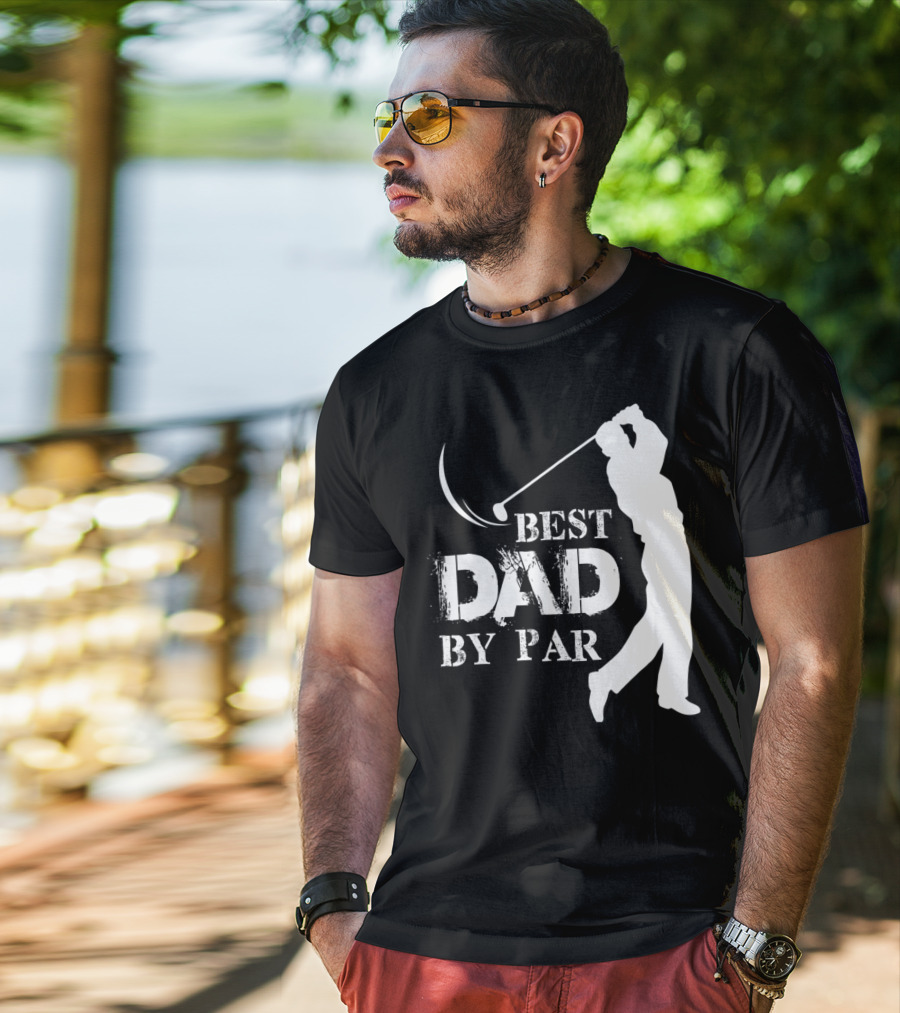 Father's Day Best Dad By Par Funny Golf Lover T-Shirt