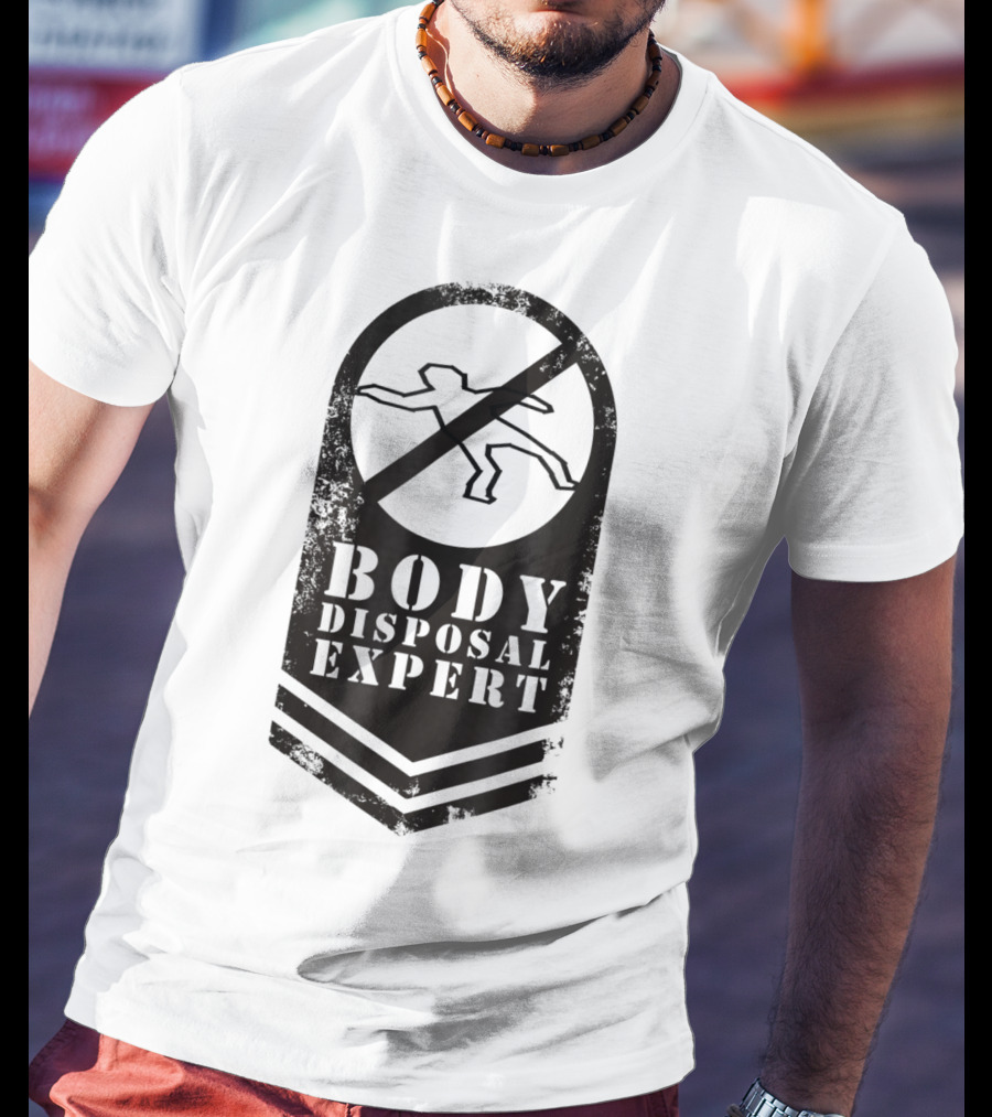 Angry Protective Dad Body Disposal Expert Iconic Shield T-Shirt